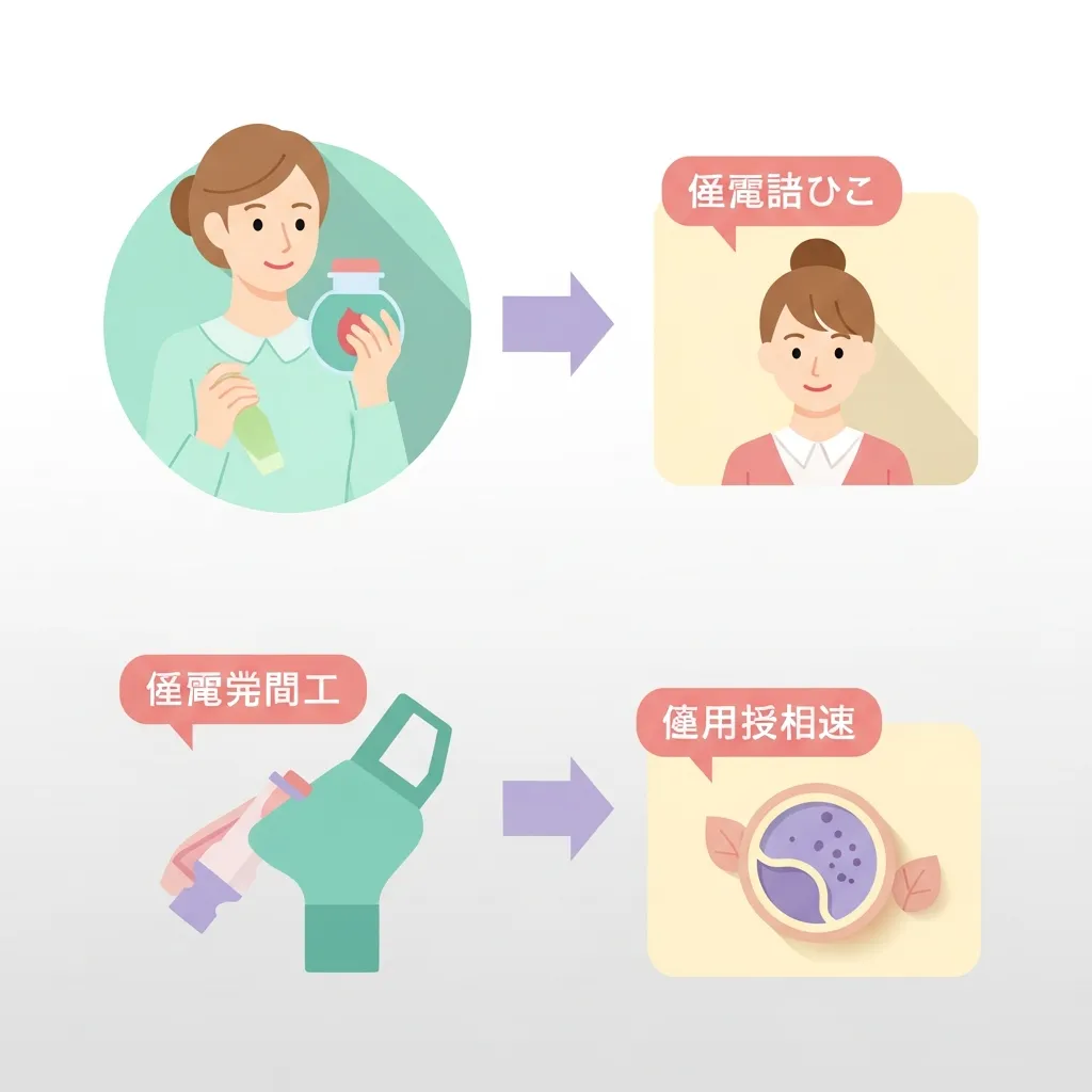 子宮内フローラ検査の流れを示すステップ図