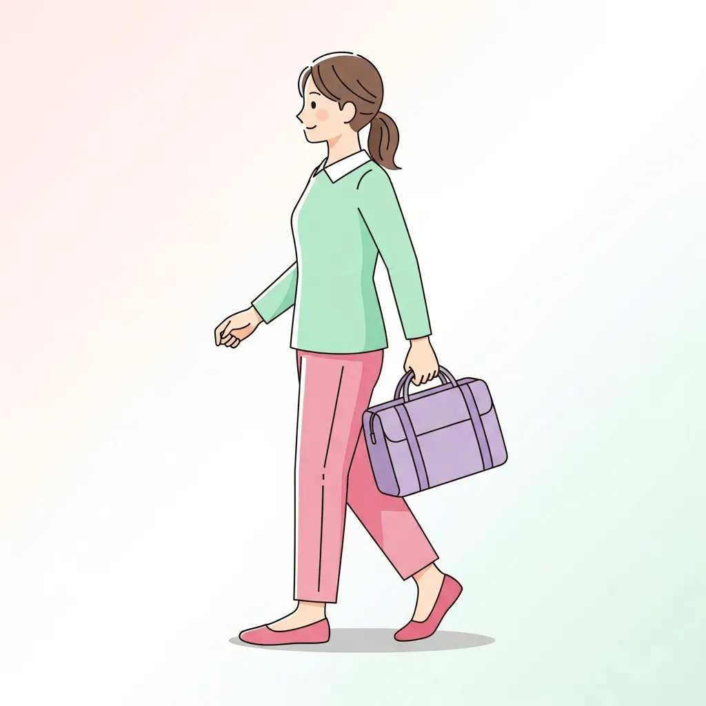 ウォーキングする女性