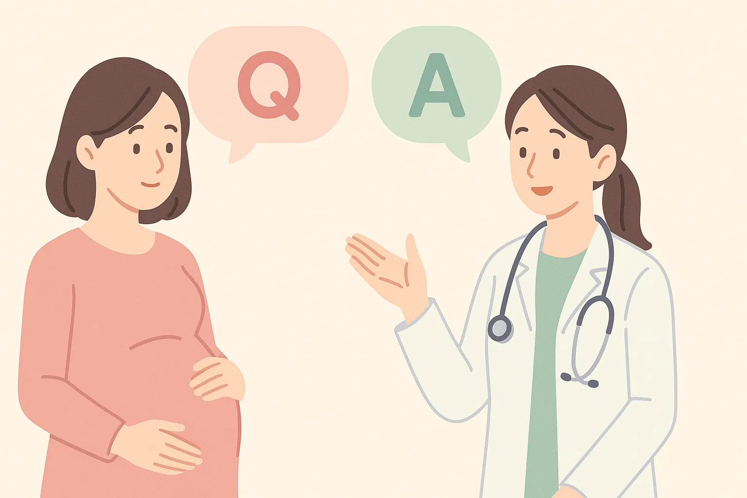 妊活とセレンに関するよくある質問を表すQ&A風のイラスト