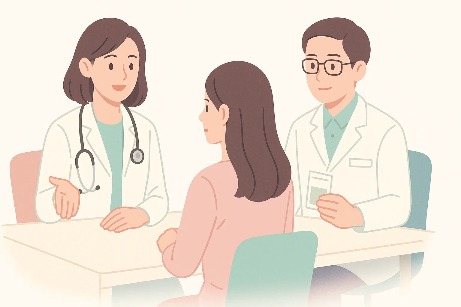 妊活サプリの飲み合わせを薬剤師に相談する女性のイメージ