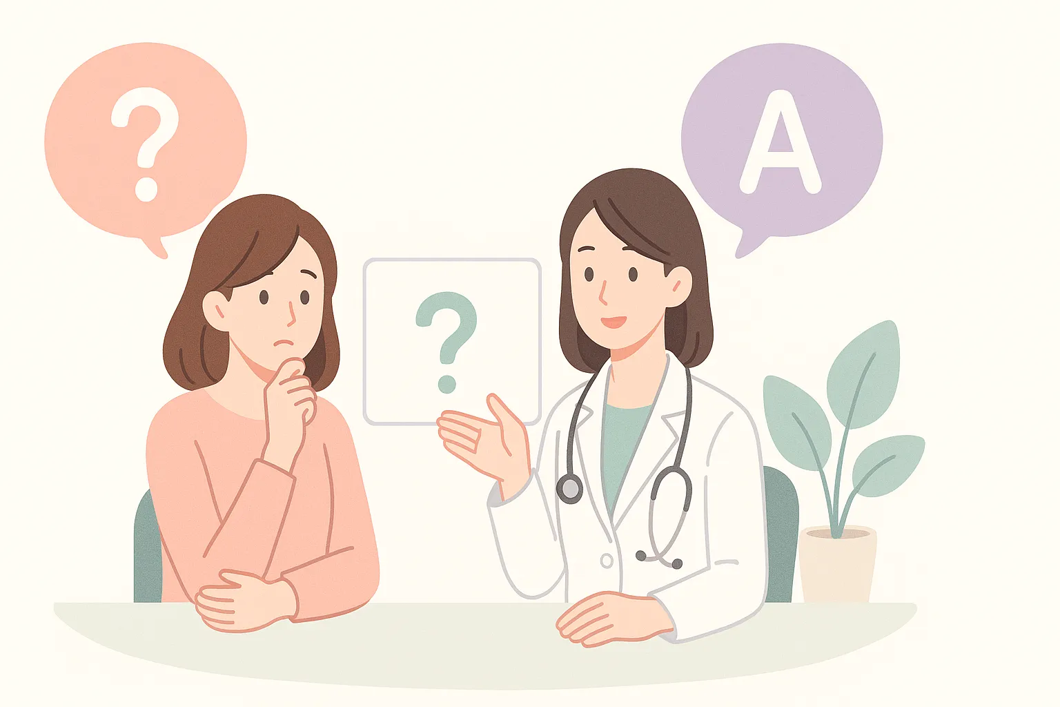 よくある質問を整理したQ&Aスタイルのやわらかいイメージ